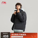 李宁防泼水防风科技短羽绒服男女同款25排湿宽松鸭绒运动外套AYMV431