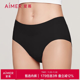 爱慕内裤女经典KiKi裤中腰三角裤轻薄净痕多色AM22100黑色