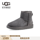 UGG秋季女士休闲舒适平底圆头纯色保暖经典迷你短靴雪地靴1016222 GREY | 灰色 39 39码及以下建议拍大一码