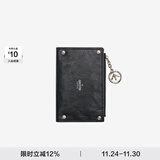 个乐植鞣绵羊皮真皮卡包卡夹钱包轻奢男女款情侣礼物 经典黑 均码