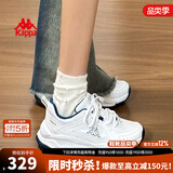 KAPPA女鞋增高老爹鞋女2025秋冬新款鞋子女款跑步鞋学生休闲运动鞋潮鞋 漂白/影蓝 【小红薯同款】 38