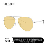 BOLON暴龙眼镜飞行员式太阳镜偏光男士驾驶户外钓鱼露营墨镜潮流BL8087 E96-透黄变色