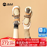 快乐玛丽（J&M）雪地靴女2025冬季新款短筒靴加绒保暖女靴时装皮毛一体棉鞋女东北 驼色【经典爆款 雪地畅行】 38 240mm