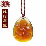 益鼎贵 2026马年宋韶光吉祥物十二生肖摆件家居办公室工艺摆设节日礼物 2026年宋韶光属猴吉祥物健行万里吊坠