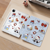 RBP适用iPad Pro234平板11寸保护套20/21/22版3Y折保护壳带笔槽亚克力气囊防弯抗摔多角度-蓝格猫咪