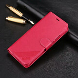 雅尊仕  小米max3手机壳翻盖式皮套小米max2皮套防摔全包保护套可插卡男女钱包款  小米max3【玫红色