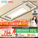 好太太（Hotata） 电动晾衣架智能自动升降晒被阳台晾衣架室外衣服架伸缩晾衣杆 D-3082：超薄大屏+语音+奶油风