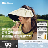 蕉下（beneunder）防晒帽女空顶帽夏季遮阳帽24新款防紫外线百褶户外 【升级款】高岭白