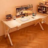 姗姗木艺电脑桌台式家用实木芯碳纤维电竞桌可夹机械臂游戏桌子