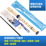 奇美 竖笛德式高音竖笛儿童学生成年人初学乐器笛子 蓝色小博士8孔