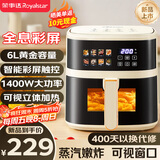 荣事达（Royalstar）空气炸锅智能彩屏蒸烤箱一体机家用不用翻面透明可视6L实用大容量智能触控厨房好物RS-AF1530D