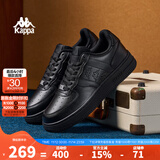 KAPPA卡帕男鞋板鞋男秋冬新款厚底小白鞋子男百搭休闲鞋情侣跑步运动鞋 黑色 43