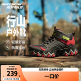 Skechers斯凯奇男童雪地靴户外棉靴儿童运动鞋冬大童棉鞋406415L 炭灰色/红色/CCRD 35