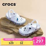 卡骆驰（CROCS）洞洞鞋贝雅卡骆班轻便耐磨一脚蹬休闲鞋|205089 白/深蓝-126 40 (250mm)