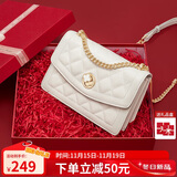 蔻一（Cnoles）包包真牛皮女士大容量单肩斜挎包高端链条小方包生日礼物送女友