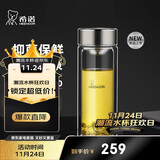 希诺双层玻璃杯抗菌隔热高档车载水杯男2025新款钛杯泡茶杯子XN-9103K