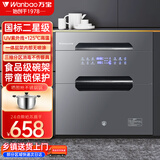 万宝消毒柜嵌入式家用高温臭氧厨房碗筷紫外线镶入式餐具大容量消毒碗柜三层 二星级 120L 灰色三抽/12功能