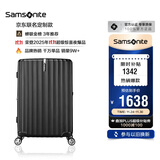 新秀丽（Samsonite）京东联名定制款行李箱25英寸竖条纹拉杆箱黑色GU9密码托运箱