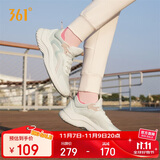 361°运动鞋女秋冬季网布透气健身轻便休闲厚底慢跑步鞋子682232210-1