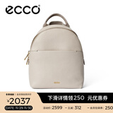 爱步（ECCO） 双肩包女 轻奢牛皮背包 小号双肩包9107807 HL 灰褐色910780790387 均码