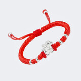 新马年本命年999足银十二生肖红绳手链编织纯银饰品男女转运礼物 【新】小福马 999足银