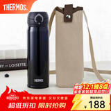 膳魔师（THERMOS）不锈钢保温杯男女士大容量水杯车载杯子团购礼盒生日礼物 JNL亮黑色附杯袋 500ml