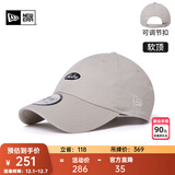 NEW ERA纽亦华椭圆logo软顶棒球帽刺绣简约男女情侣弯檐帽 14201512-白色 OSFM