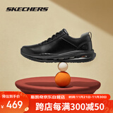 斯凯奇（Skechers）男鞋春秋款新品舒适缓震商务休闲鞋时尚简约百搭日常通勤黑色鞋子