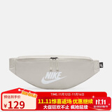 耐克NIKE男女腰包 单肩包斜挎包胸包休闲包DB0490-104 灰白均码