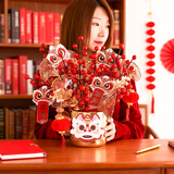 梦桥福桶摆件公司元旦新年装饰年会开业乔迁之喜祝寿生日礼物年宵花