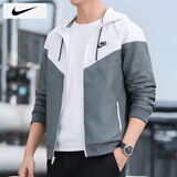 耐克（NIKE）外套男士 25春冬季新款运动服装梭织连帽防风衣透气舒适休闲夹克 727325-084/晒图退10 L 【175】体重130~150斤左右