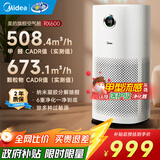 美的【母婴认证医护级】空气净化器 分解除甲醛除烟味除猫毛宠物99.99%除菌除病毒除霾花粉空气消毒机 【旗舰全效净化】KJ600G-RX600