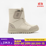 迪卡侬（DECATHLON）雪地鞋男女户外防水徒步东北雪地靴加厚保暖棉鞋SH100 米黄色 38