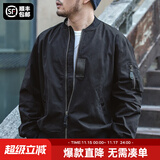 马登工装美式空中MA1飞行员夹克军事风短款外套复古棒球服男潮秋上衣 黑色 M