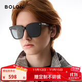 BOLON暴龙眼镜太阳镜防晒墨镜男女款韩版经典方框遮阳镜旅游街拍BL3027 大码BL3037C10-深灰色