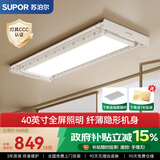 苏泊尔电动晾衣架遥控升降阳台智能烘干隐形晒衣架家用凉自动晾衣杆机 【A12】巨屏LED照明+遥控