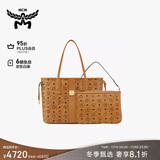 MCM【品牌直供】 LIZ 中号托特包双面子母包手提购物袋 干邑色
