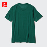 优衣库男装女装情侣百变T快干圆领T恤短袖素色T恤打底衫475358 475358/55青绿色 2XL