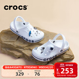 卡骆驰（CROCS）洞洞鞋贝雅卡骆班轻便耐磨一脚蹬休闲鞋|205089 白/深蓝-126 44 (280mm)