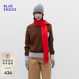 BLUE ERDOS【100%山羊绒】25早秋新品保暖时尚纯色羊绒围巾 正红 180cmX30cm