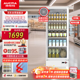 澳柯玛349L风冷无霜 立式单门冷藏展示柜商用饮料柜便利店水果店茶叶陈列柜 一级能效 SC-349WB 白色 