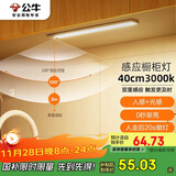 公牛（BULL）感应橱柜灯衣柜灯LED人感光感磁吸 卧室床沿玄关小夜灯40CM3000K