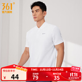361°运动翻领t恤2025年春夏季新款休闲透气短袖情侣POLO衫开学季 【男款】本白 2XL