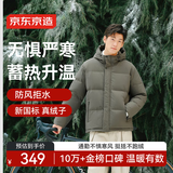 京东京造羽绒服男鸭绒加厚防寒工装面包服短款冬季外套衣服 橄榄绿 2XL