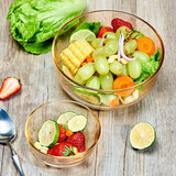 莫依冉纳钢化玻璃碗微波炉汤碗水果沙拉碗杰之蓝家用饭碗打蛋碗餐具  琥珀色两件套