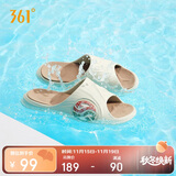 361°运动拖鞋男AG夏季篮球厚底沙滩休闲外穿凉拖鞋子男672426728-2
