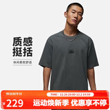 Jordan男子短袖T恤 纯棉圆领ESS 百搭贴布logo HQ8939-068铁灰L