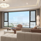 皇派窗户定制 冠军视界90双内开断桥铝门窗封阳台 铝合金玻璃封窗 固定窗（元/㎡）