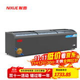 妮雪超市冰柜商用展示柜卧式冰柜商用冷柜冷藏冷冻柜雪糕柜保鲜柜冰糕柜冰淇淋柜透明玻璃冰柜 【灰色平篮】组合柜长2500x760x850mm