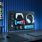 蔓斯菲尔（MSFE）桌面夹桌洞洞板电竞房置物架配件宿舍免打孔桌上立式金属展示桌搭